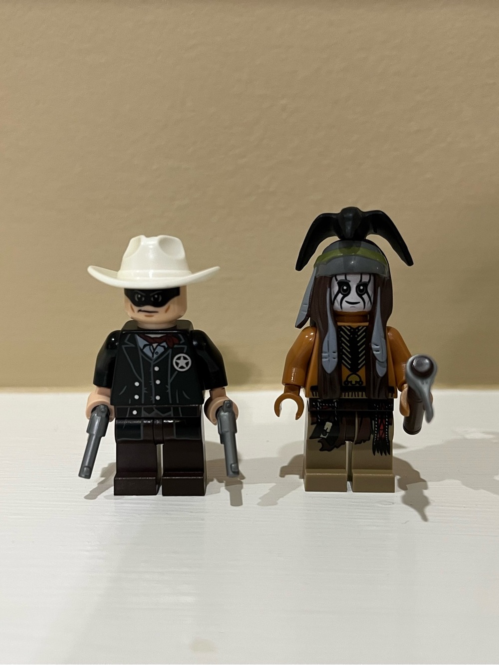 Disney The Lone Ranger and Tonto Lego Minifigures Action Figure Toy Set